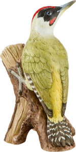 10561309 Goebel Скульптура 12см "Зелёный дятел" Фарфор