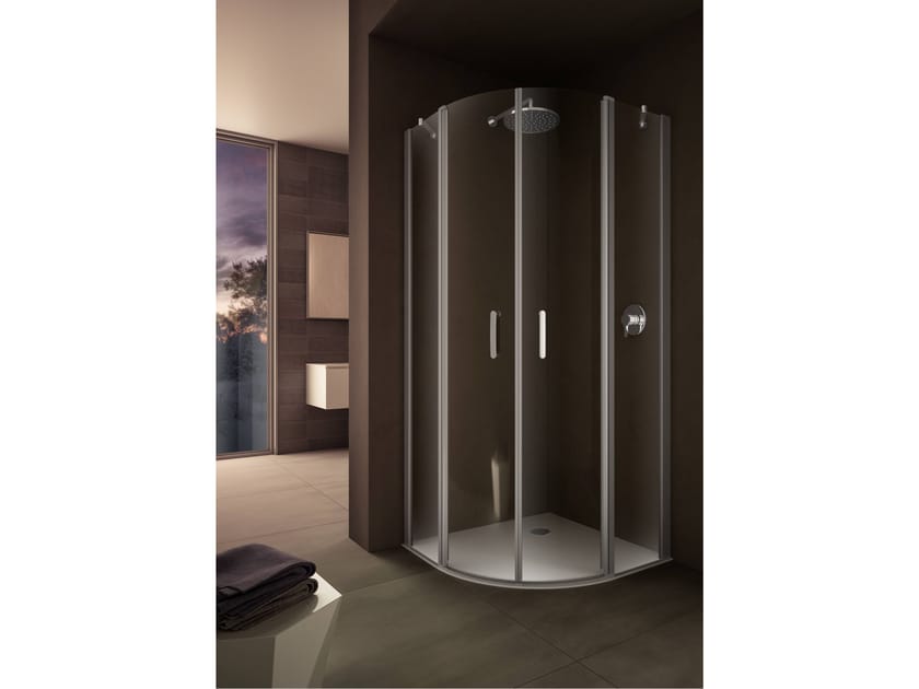 Стеклянная полукруглая душевая кабина Provex Industrie ARCH-00003534