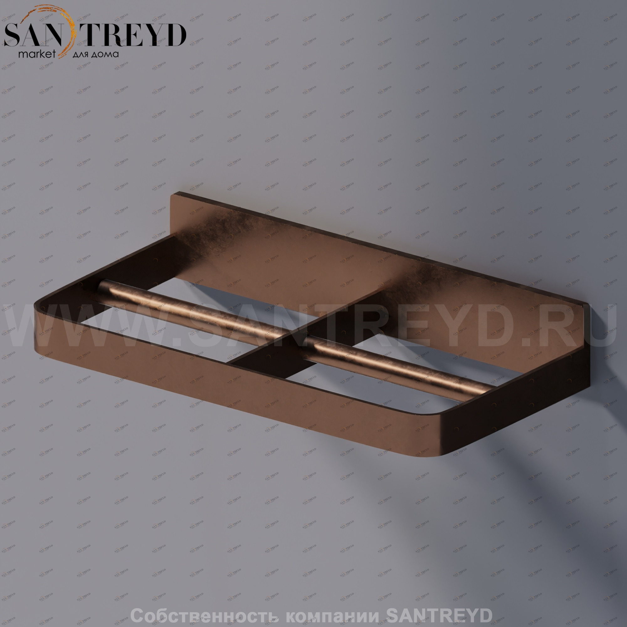 Agape MEMORY Двойной держатель для туалетной бумаги темный бронзовый AMEM861BR