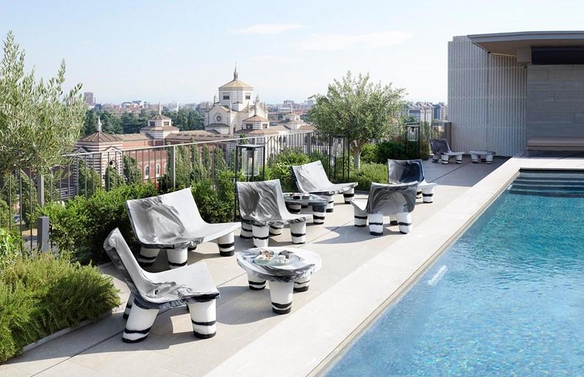 SLIDE Журнальный столик из полиэтилена Low lita sun-id-1449381 - Вид №1