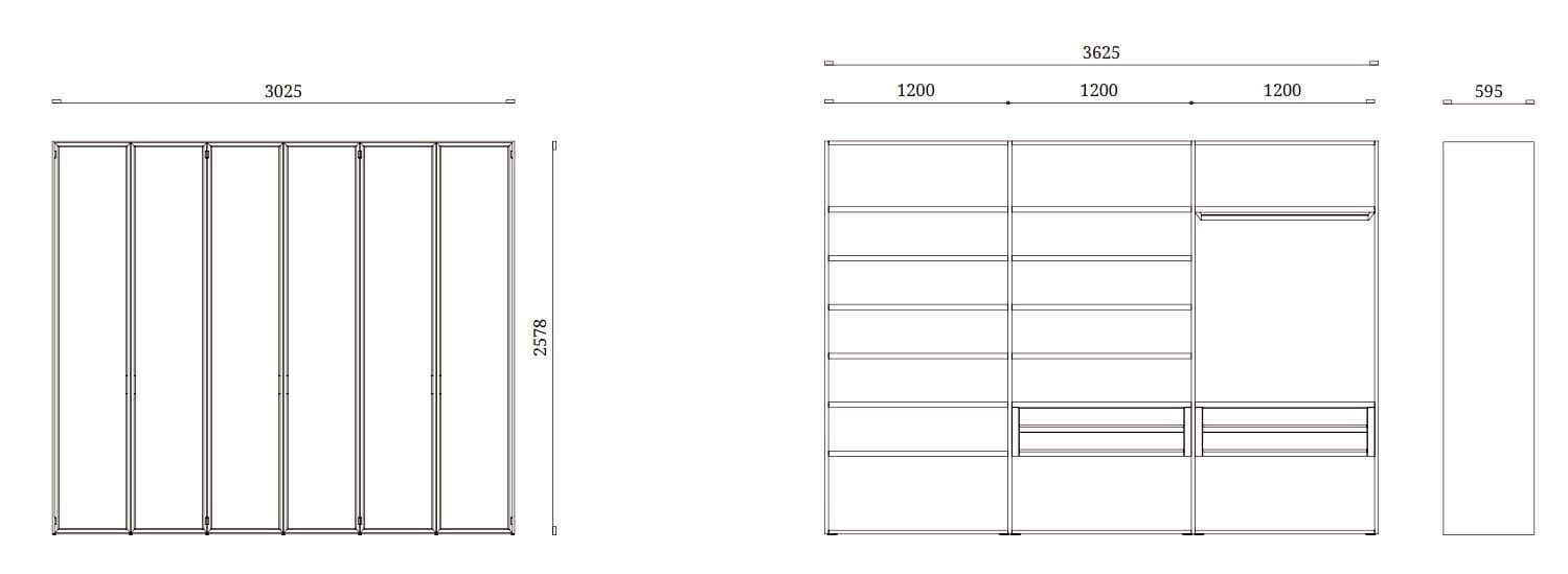 Стеклянный модульный шкаф Febal Casa ARCH-00090090 - Вид №1