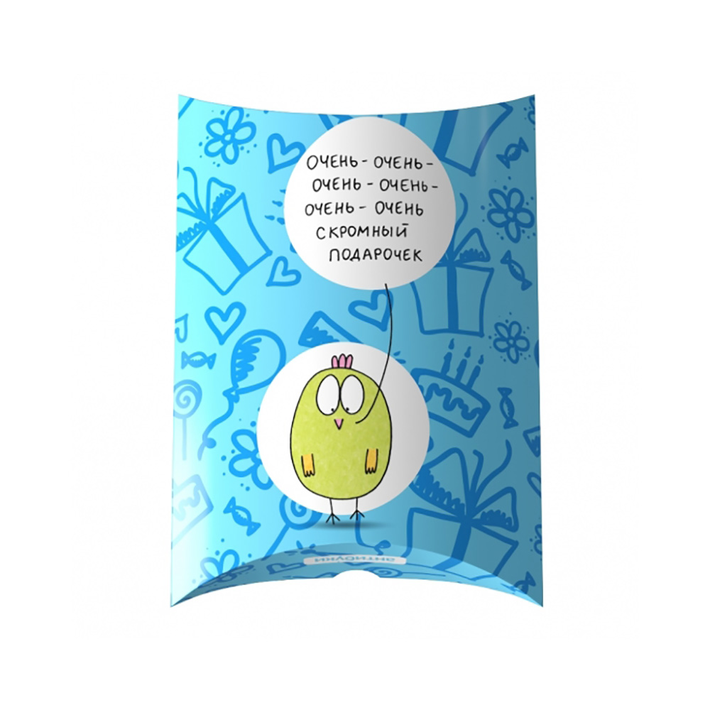 12-00032 Коробка "пирожок" подарочная Очень-очень скромный подарочек Антибуки 