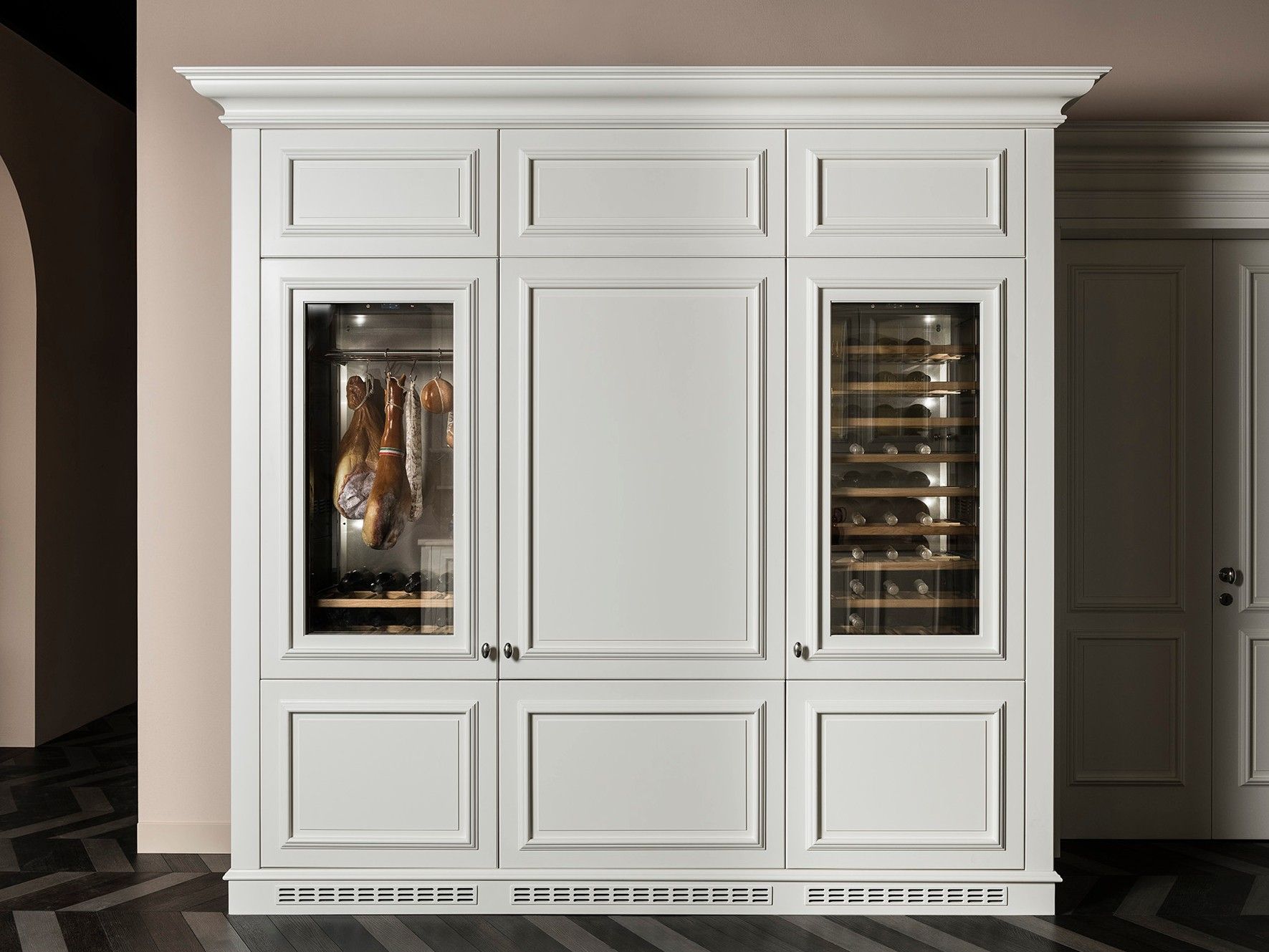 Деревянный холодильник винный шкаф со стеклянной дверью L'Ottocento цветочный ARCH-00086531 - Вид №1