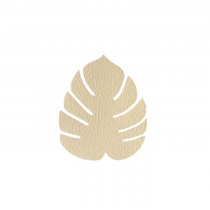 990089 HIPPO gold подстаканник лист монстеры 14х12 см, толщина 1,6мм;LIND DNA