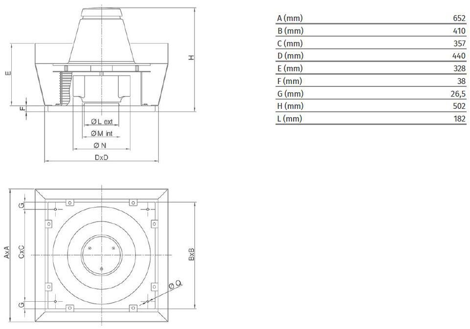 Vortice Центробежный крышный вентилятор с вертикальной разгрузкой Torrette tr-e-v 15183 - Вид №1