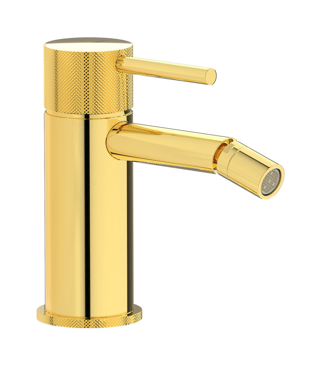 Смеситель для биде на 1 отверстие в комплекте с донным клапаном. WE ARE IB id220oo Gold Industria