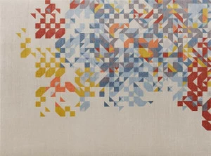 MEMEDESIGN Прямоугольный бархатный коврик с геометрическими мотивами