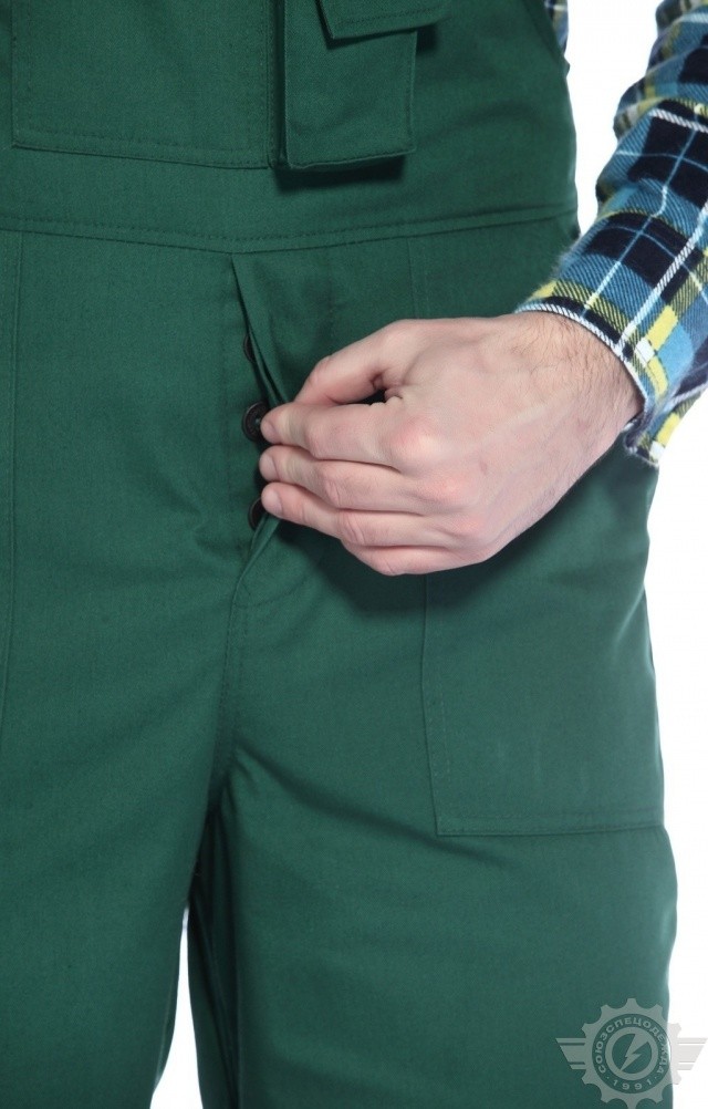 65605 Полукомбинезон "Эксперт-2" зеленый  Летняя спецодежда  размер 52-54/170-176  - Вид №7