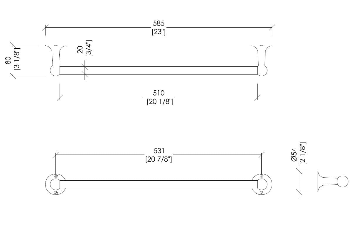 Латунный держатель для полотенец Devon&Devon Нью-Йорк ARCH-00047968 - Вид №2