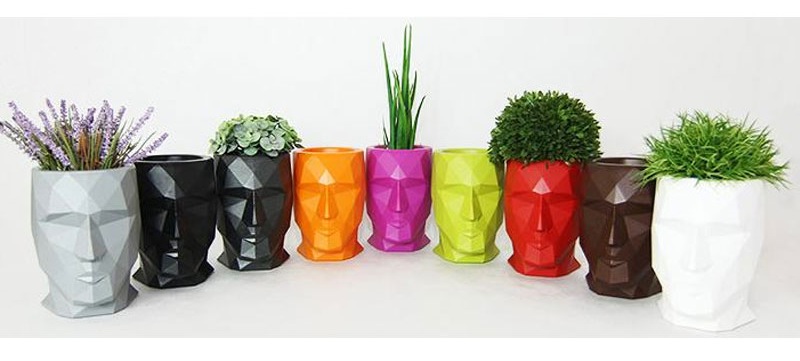 070357 Кашпо матовое красное 70см Vondom Adan - Вид №2