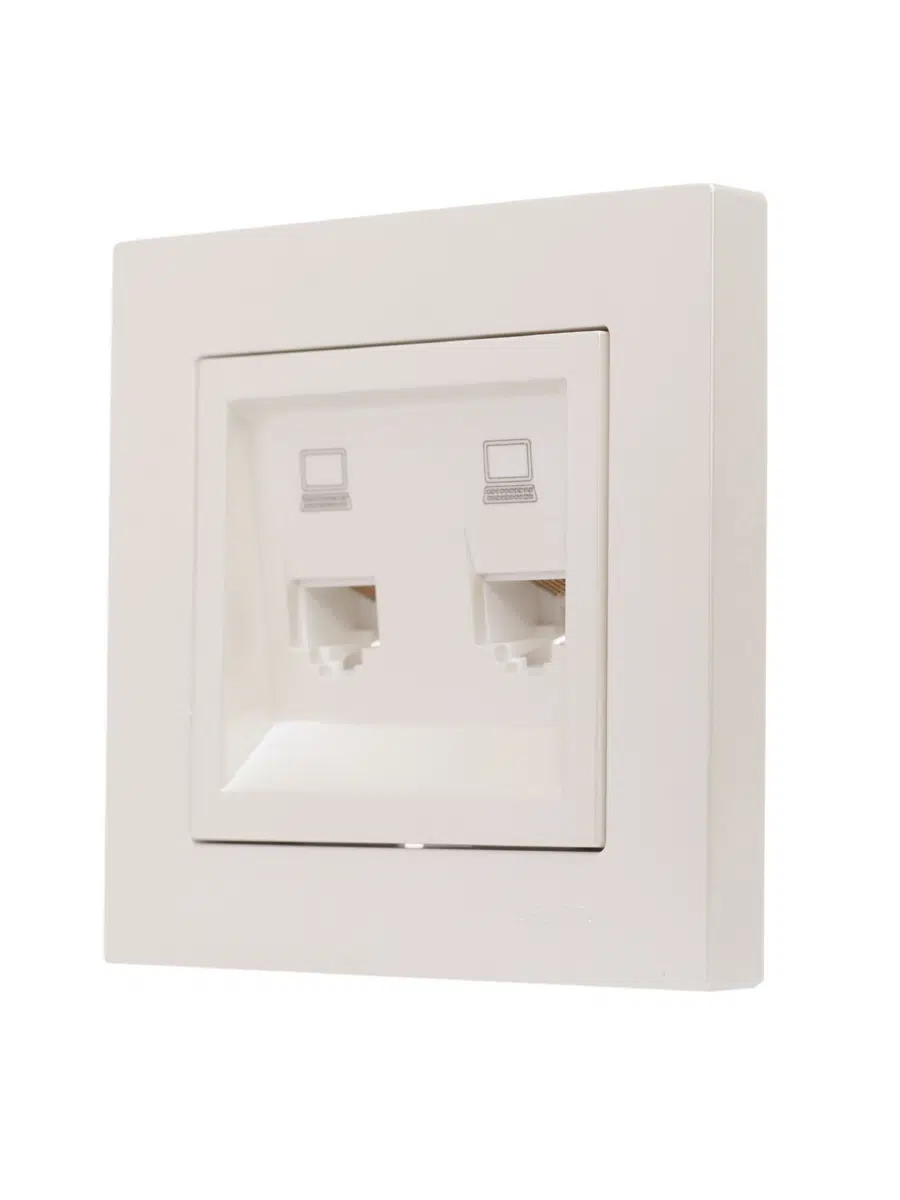 VESNA Розетка компьютерная 2-ая жемчужный LEZARD 742-3088-141 - Вид №8