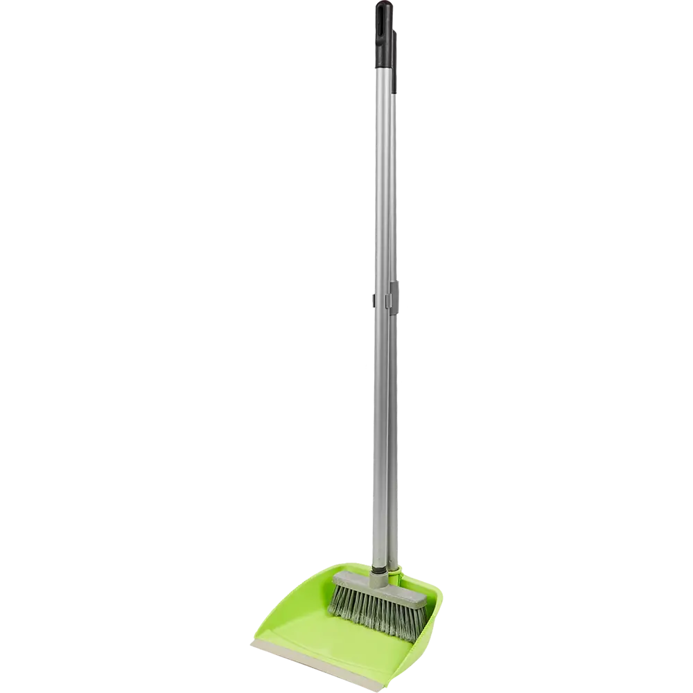 Щетка с совком Inloran Ленивка с ручкой 80 см цвет салатовый STLM-2108084