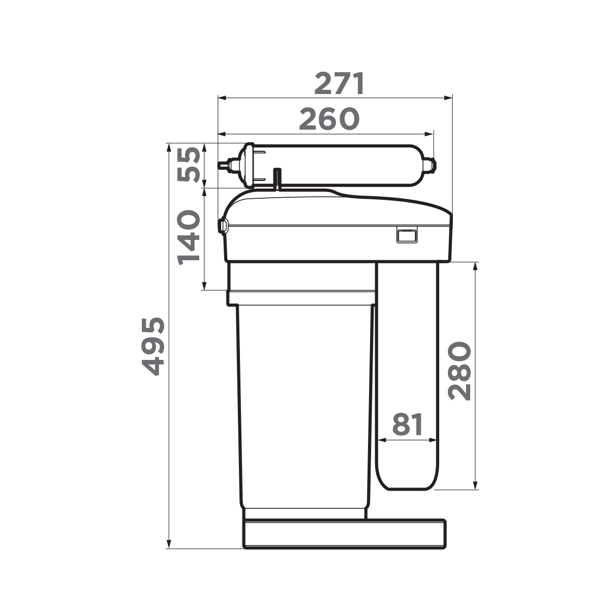 Фильтр под мойку Pure Drop 2.1.4S OMOIKIRI 4998004  - Вид №2