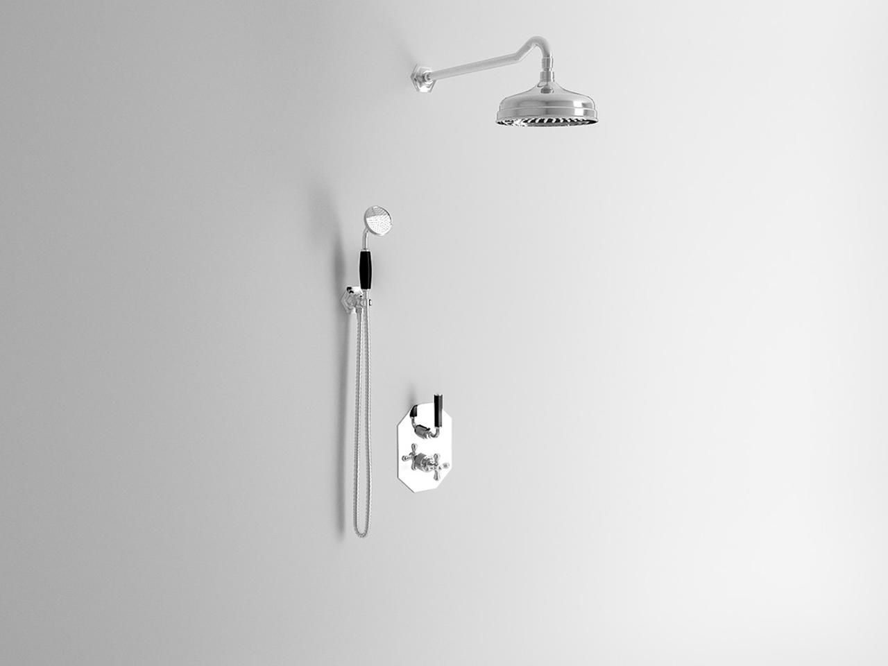 Термостатический набор для душа с 4 отверстиями Park Avenue Dark Black ARCH-00060718