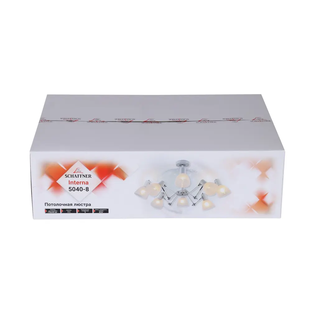 Люстра потолочная «Interna» 5040-8 8 ламп 25 м² цвет белый SCHAFFNER STLM-2094364 - Вид №14