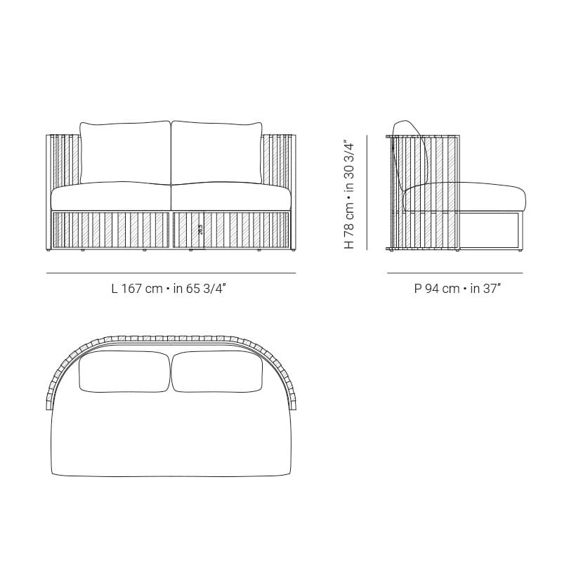 Мягкий садовый диван Braid Metropolitan ARCH-00046186 - Вид №3