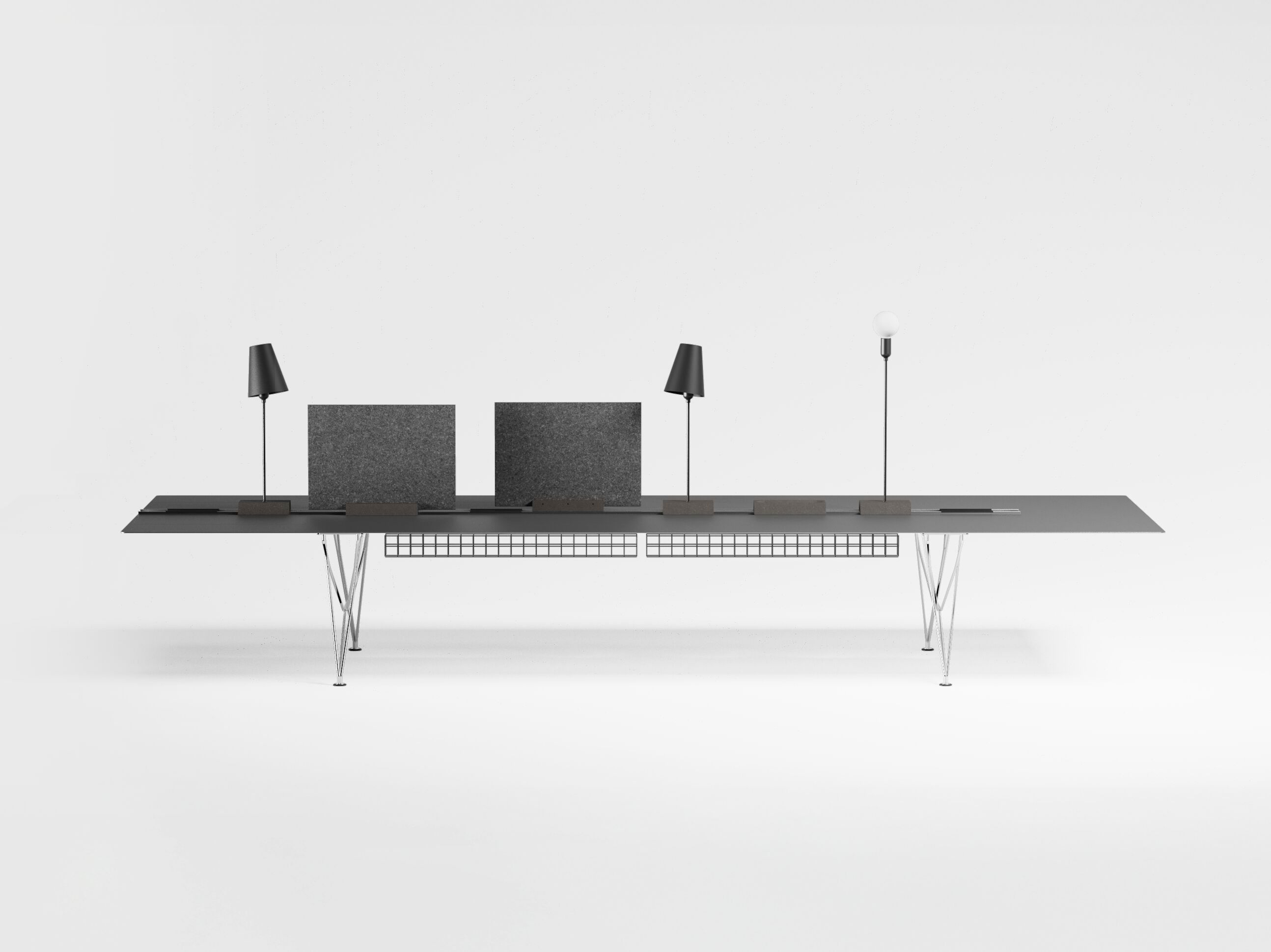 Прямоугольный алюминиевый стол для совещаний BD Barcelona Aluminium ARCH-00148460 - Вид №1