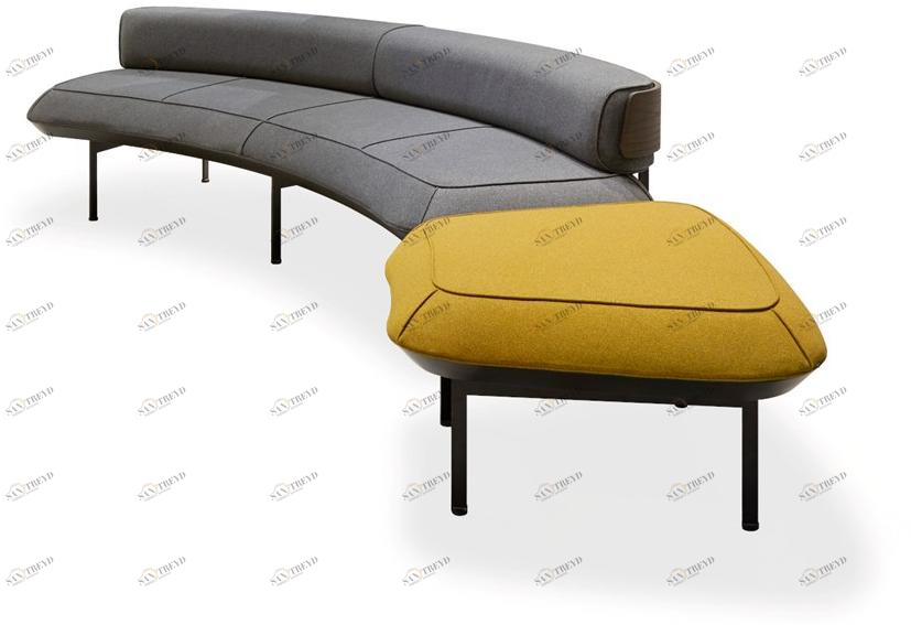 José Martínez Medina Изогнутый диван из ткани Blacktone sun-id-1491955