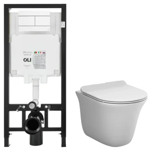 Комплект инсталляции Oli 80 Eco с безободковым унитазом AM.PM Force 89445717 STLM-2122437