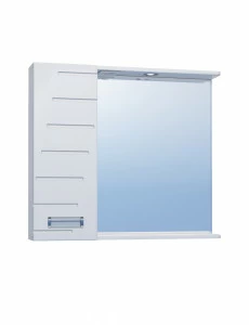 Зеркало Diana 800 левый со спотом800⨉150⨉700 мм белый