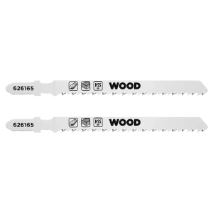 Пилка для электролобзика по дереву и пластику KWB 626165 чистый рез, 2 шт.