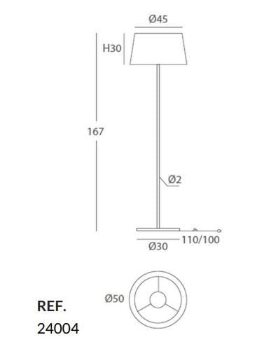 Светодиодный торшер ручной работы из веревки и металла Olé Lighting Drum ARCH-00083258 - Вид №3