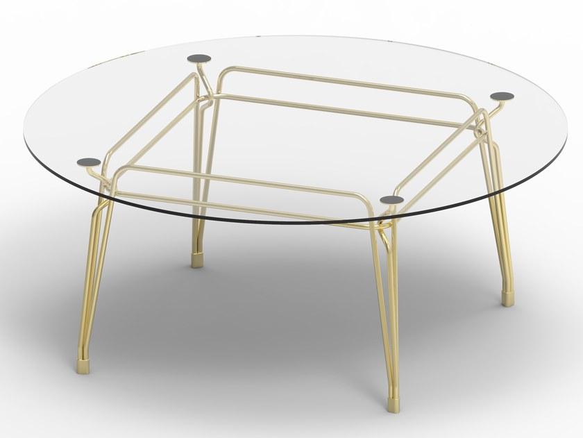 GHIDINI1961 Круглый обеденный стол из стекла Botany sun-id-1360585 - Вид №1