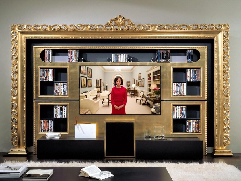 Vismara Design Оборудованная лакированная стена с тумбой под телевизор Classic sun-id-1379132 - Вид №11