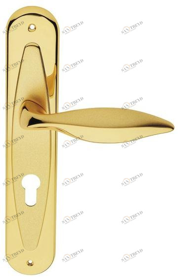 LINEA CALI' Металлическая ручка в классическом стиле на пластине с накладкой Delfino sun-id-1383056