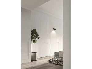 Заподлицо распашная дверь с выдвижными петлями