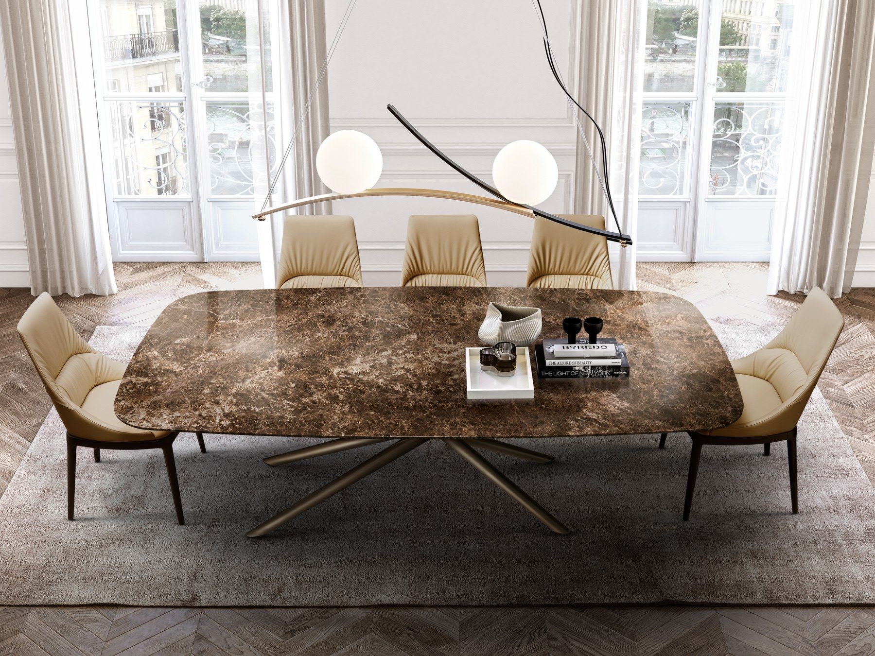 Прямоугольный мраморный стол EFORMA BALY ARCH-00151481 - Вид №1