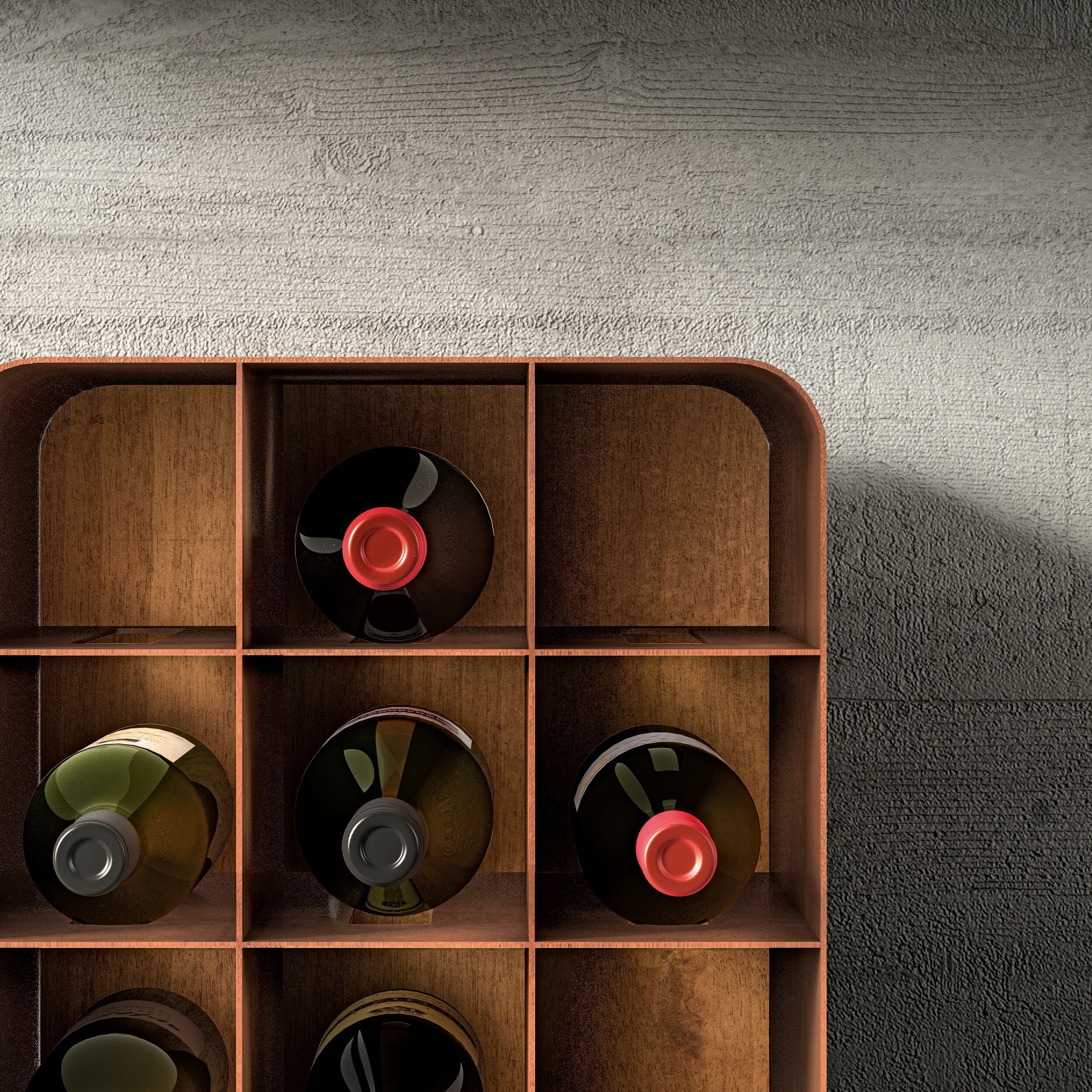 Напольная винная стойка из стали и дерева Canel Fucina Design SOFT ARCH-00107434 - Вид №1