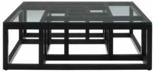 Ligne Roset Низкий квадратный журнальный столик из дерева и стекла Antigone 11497851-19960090