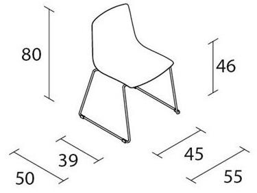 Alias Санный стул из полипропилена Slim sun-id-1418750 - Вид №3