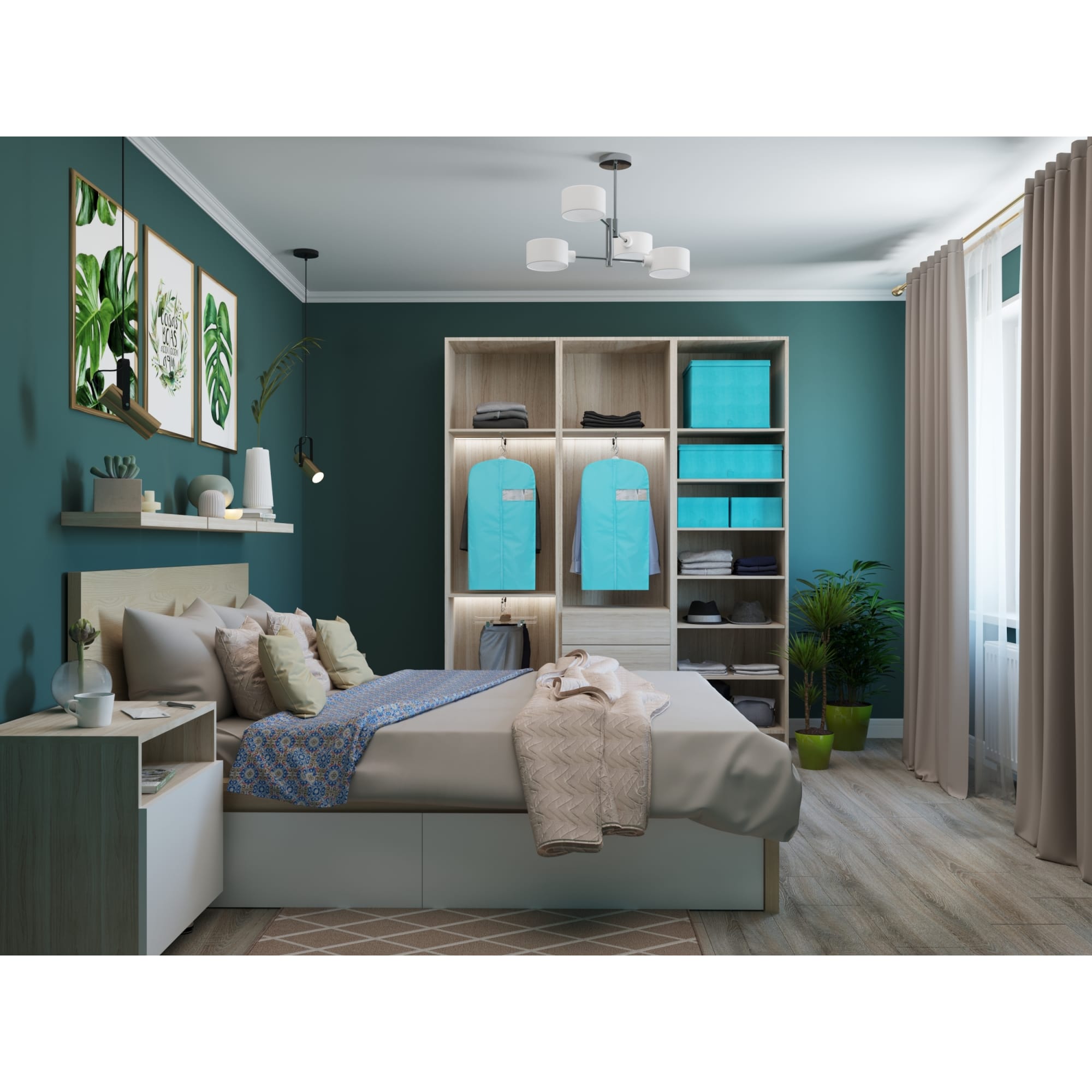 82118776 Покрывало, 160х200 см, полиэстер, цвет грейж Santreyd  - Вид №5