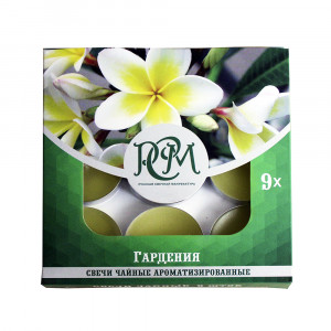 1300918 Свеча чайная 100 г 9 шт. Гардения РСМ