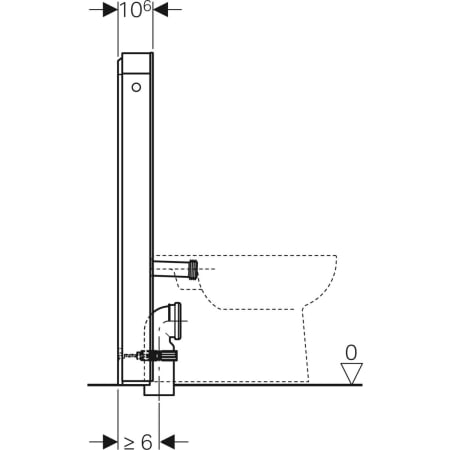 131.201.JV.5 Сантехнический модуль Geberit Monolith Plus для напольного унитаза, 101 см, передняя обшивка из каменной керамики Geberit  - Вид №3