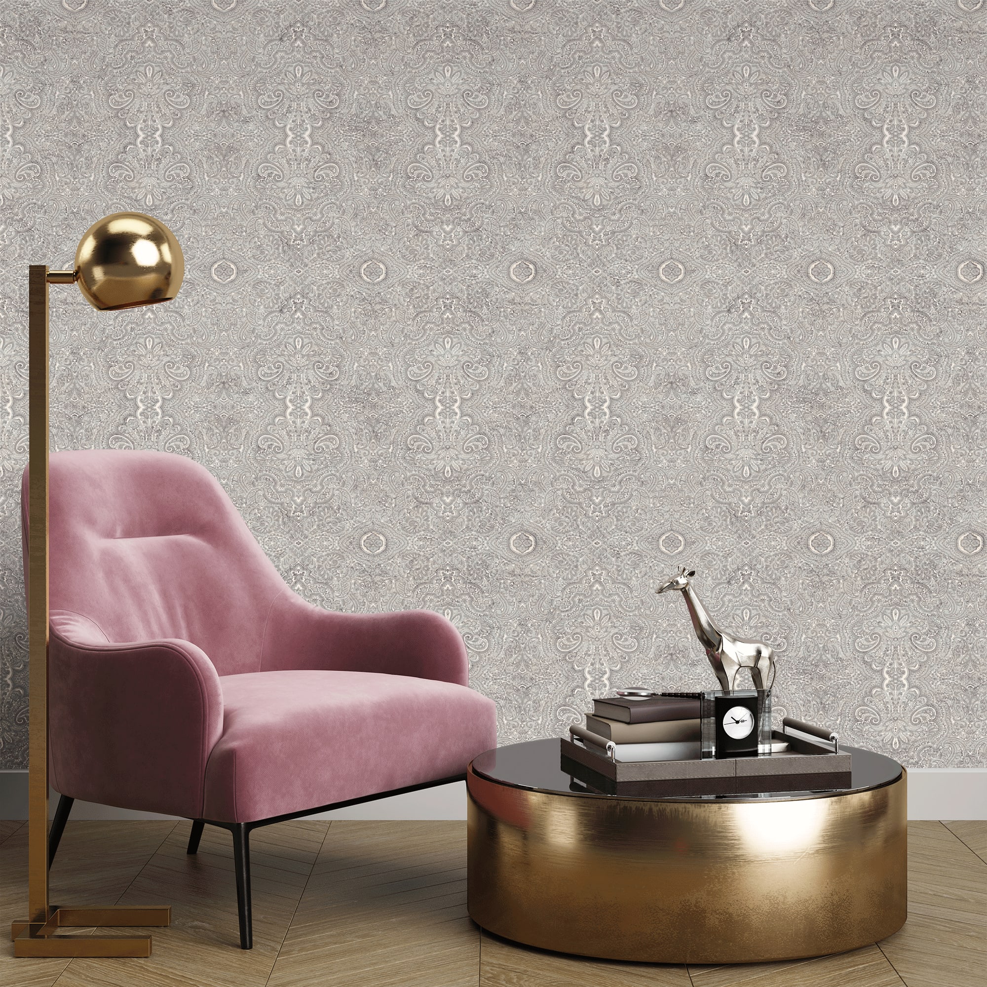 83211709 Обои флизелиновые Erismann серые 1.06 м 60050-04 Neochic Santreyd - Вид №2