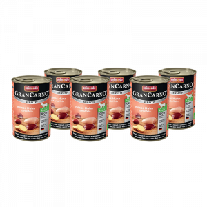 ПР0049489*6 Корм для собак GranCarno Sensitiv с чувствит. пищеварением, курица, картофель 400г (упаковка - 6 шт) Animonda