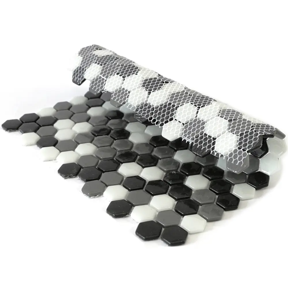 Мозаика стеклянная Natural STP-BK005-HEX 29x29 см цвет разноцветный Santreyd Steppa STLM-2207602 - Вид №2