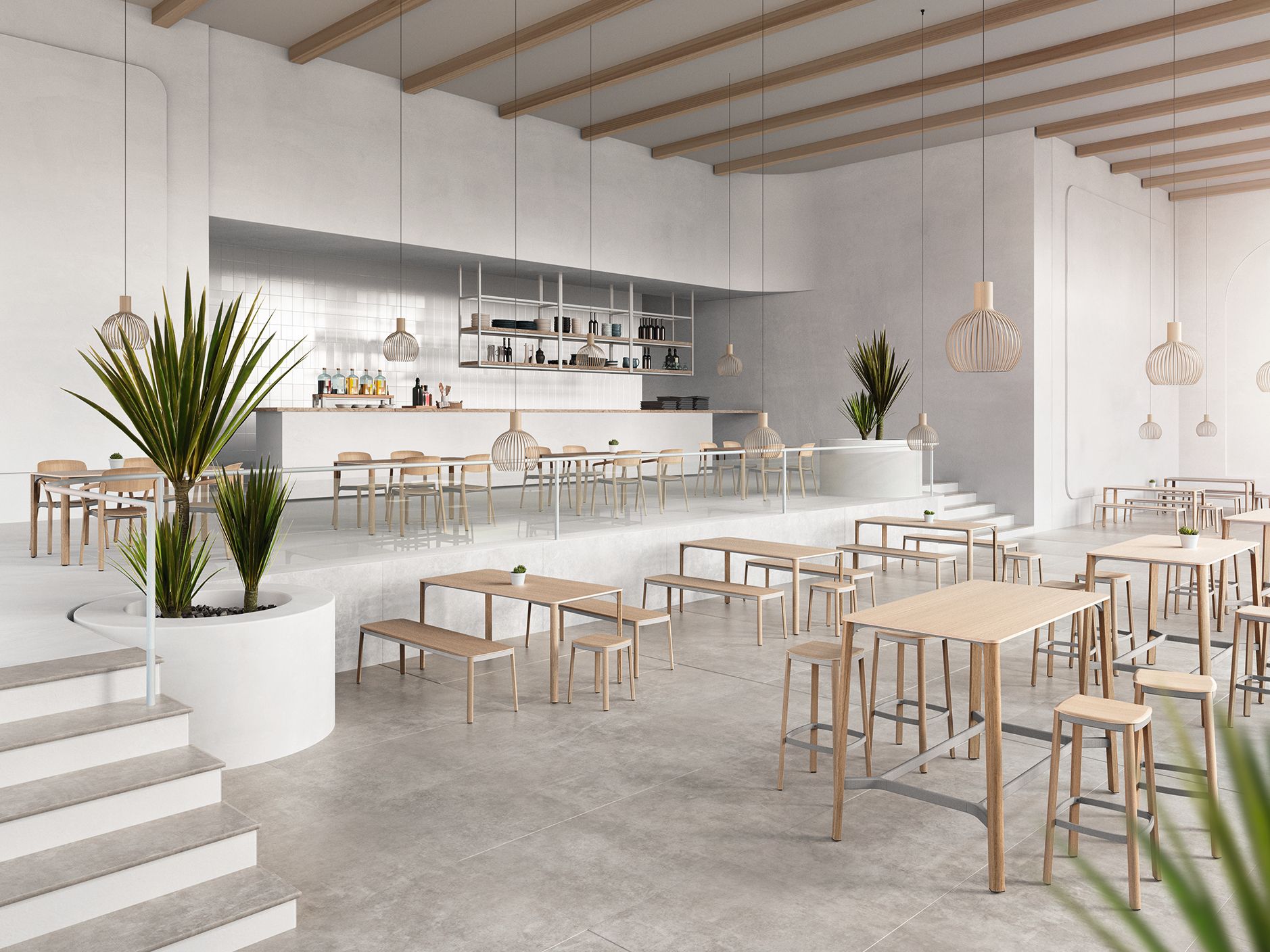 Деревянный барный стул с подставкой для ног Brunner nate ARCH-00058780 - Вид №2