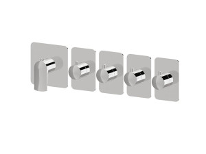 Термостатический смеситель для душа с 5 отверстиями