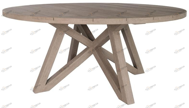 Unopiù Круглый стол из тика декапе  Crta180 