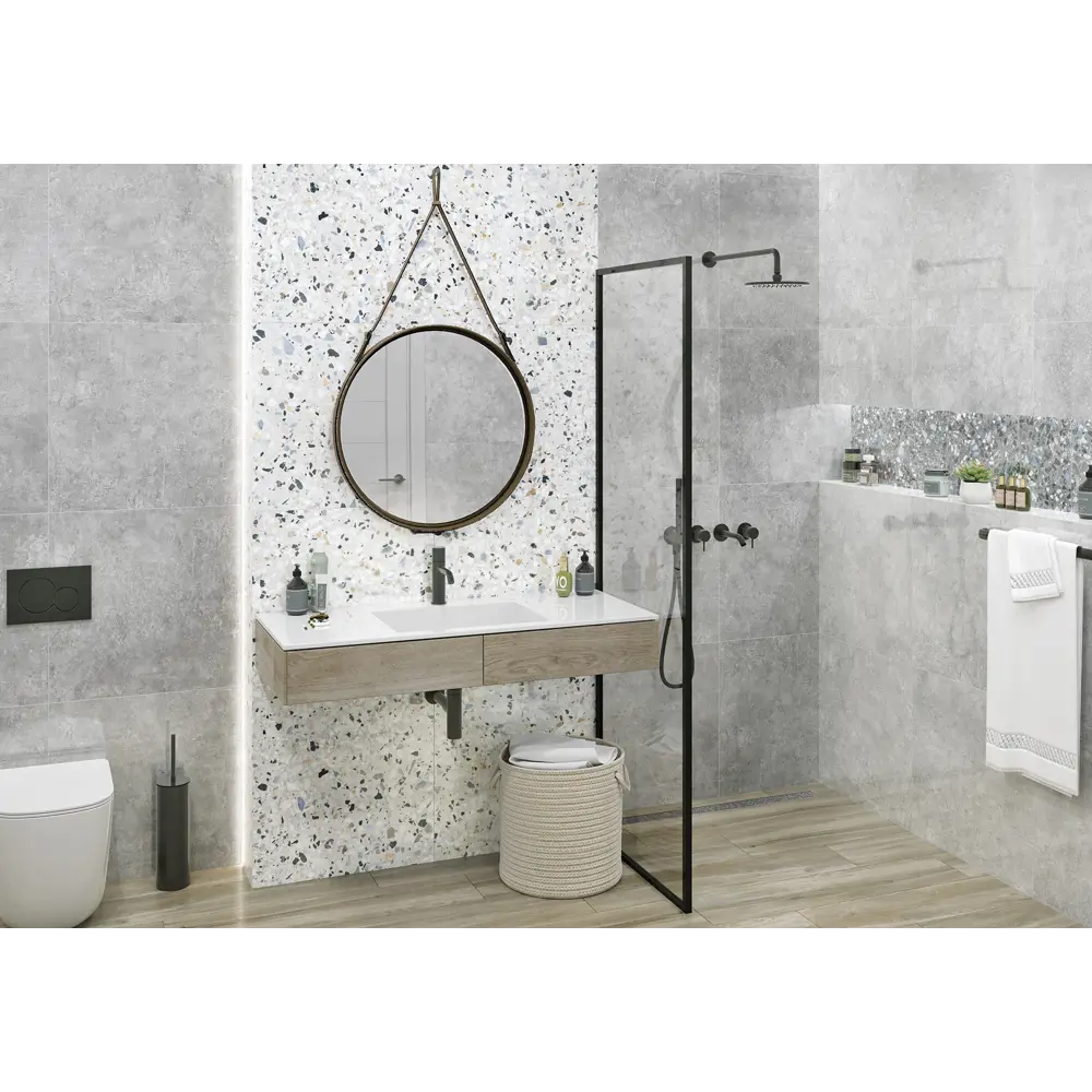 ALMA CERAMICA Terrazzo: керамогранит с ректифицированными краями 57×57 см 86711030 STLM-0070927 - Вид №6