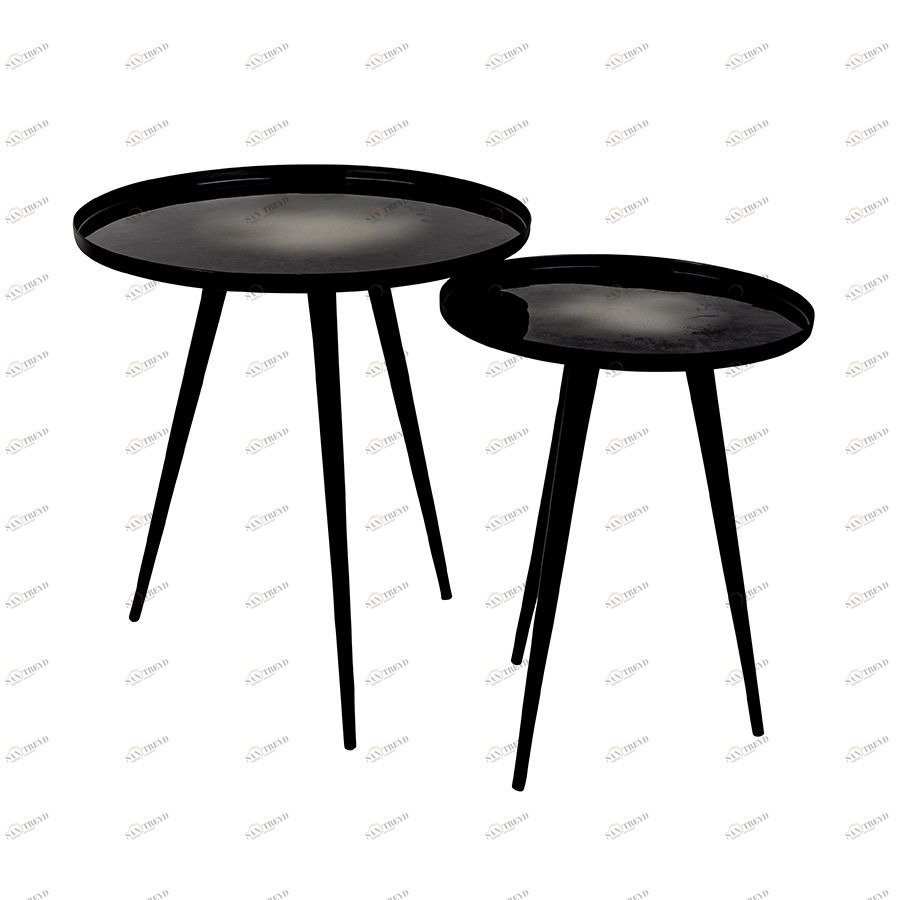Комплект журнальных столов Flow set of 2, 2 шт, черный Zuiver 2300089