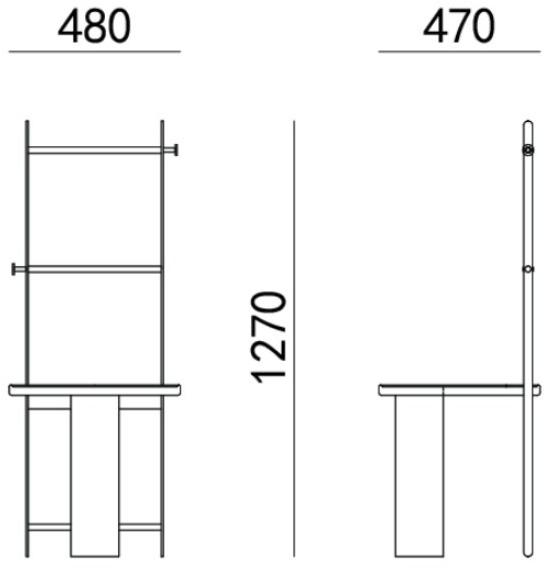 HC28 Cosmo Прикроватная тумбочка из дерева Plus 53c006 - Вид №2