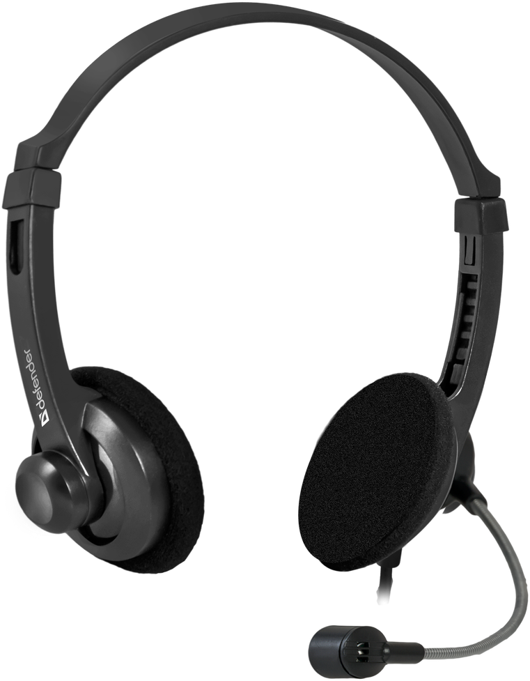 63104 компьютерная гарнитура aura 104 черный, кабель 1,8 м Defender Santreyd 