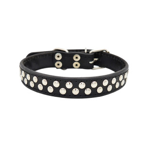 ПР0048200 Ошейник для собак Клепка 2сл 26мм 50см черный ZOOEXPRESS