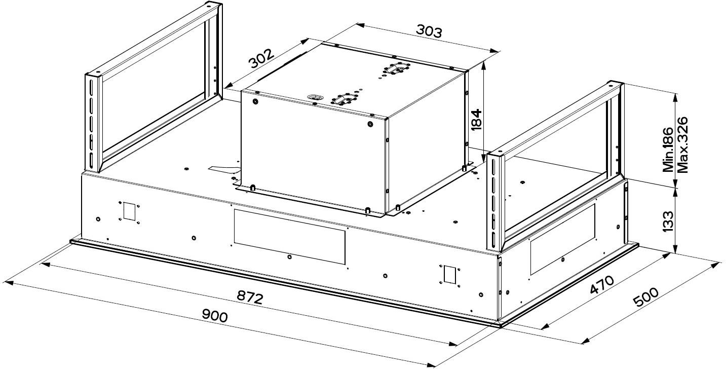 FABER Встроенная стеклянная вытяжка со встроенной подсветкой класса а sun-id-1359438 - Вид №3