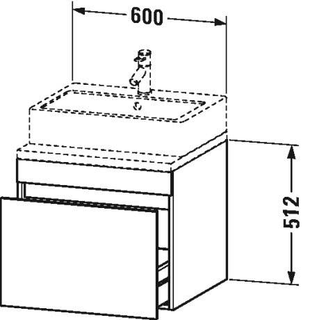 DS531000707 DuraStyle Тумбочка для консоли Бетонно-серый матовый декор Duravit - Вид №1